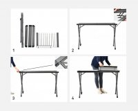 21020401Bel-Sol Leonie Aluminium Table